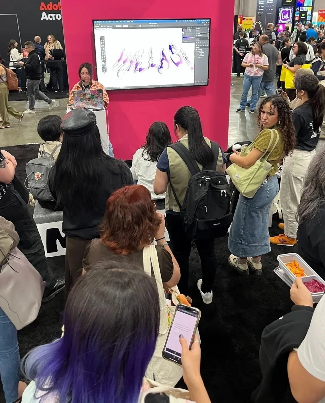 Crowd at Monotype booth